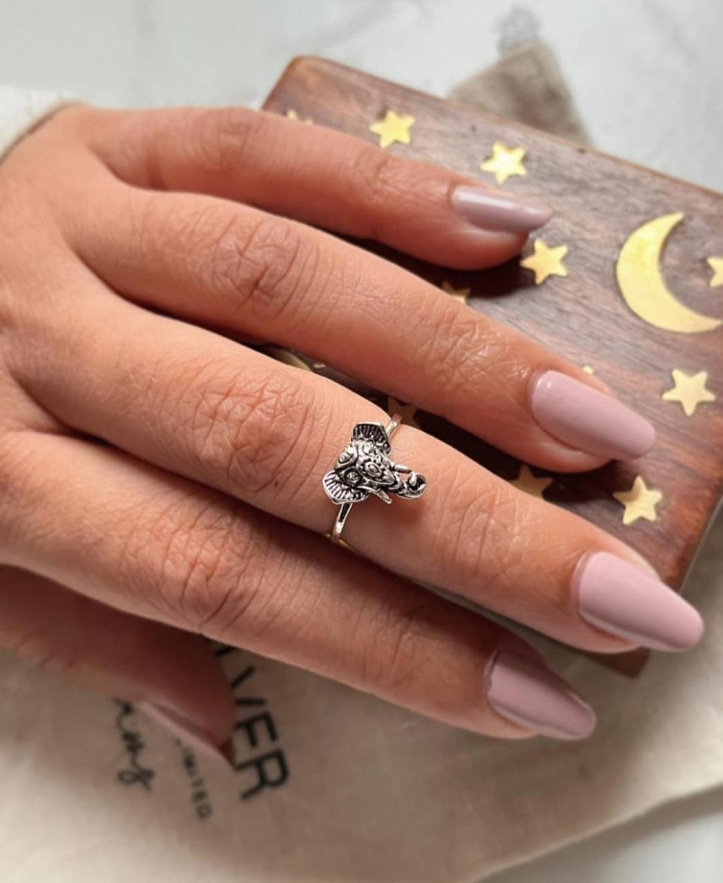 Boho Hathi 925 Sterling Silver Ring