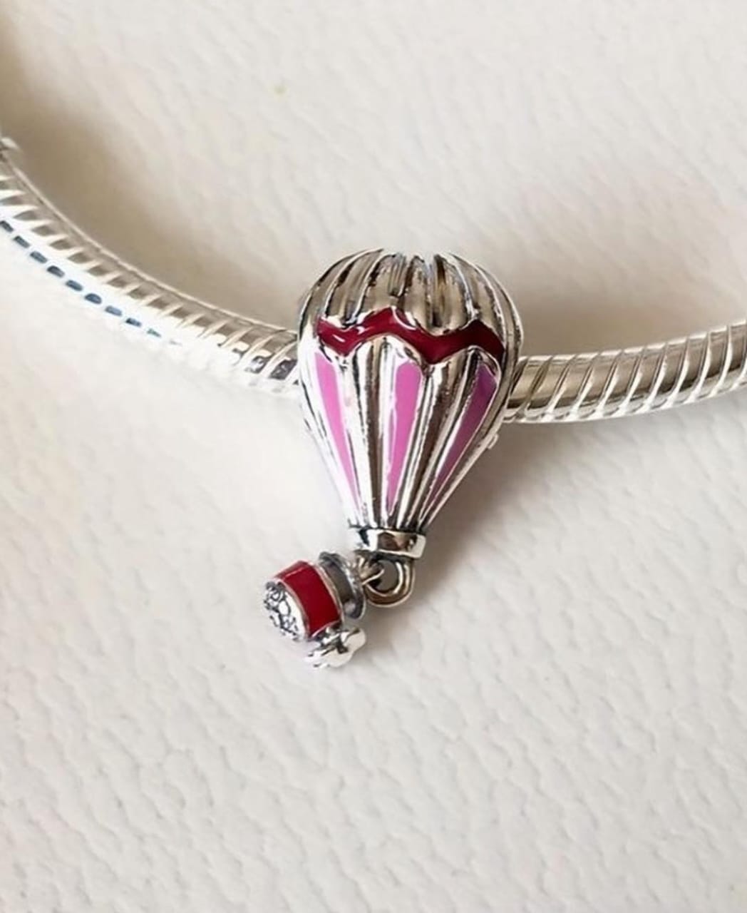 Hot Balloon Charm 925 Sterling Silver Pendant