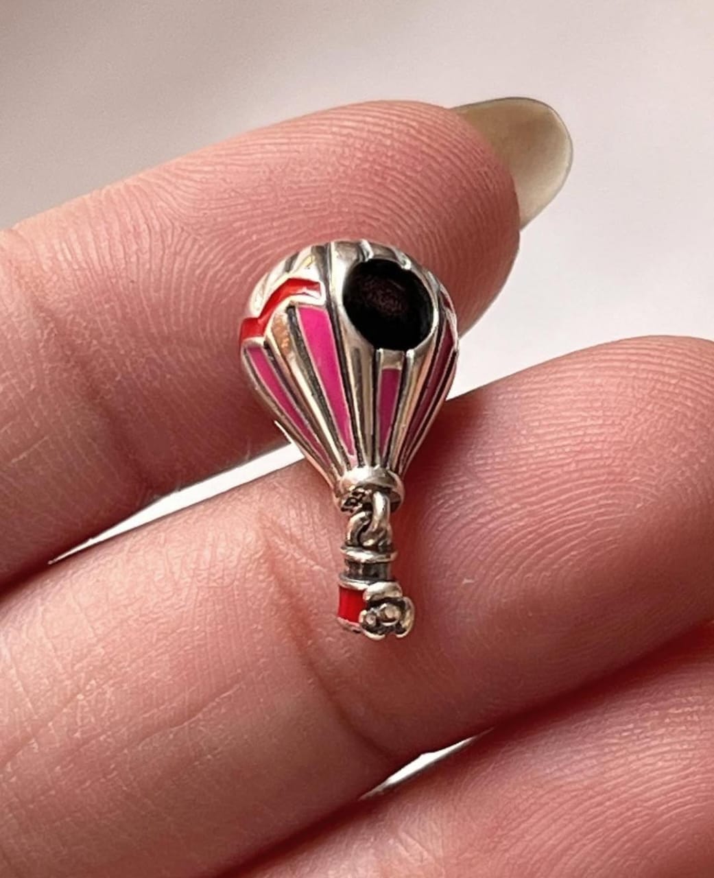 Hot Balloon Charm 925 Sterling Silver Pendant