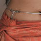 Flat Snake Antique Sterling Silver 925 Waist / Hip Chain