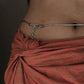 Flat Snake Antique Sterling Silver 925 Waist / Hip Chain