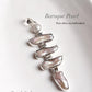 Natural Fresh Water Baroque Pearls Handcrafted Statement 925 Sterling Silver Pendant
