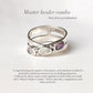 Master Healer -Amethyst Clear Quartz Rose Quartz Cross Band 925 Sterling Silver Ring