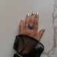 Labradorite Pear Rustic 925 Sterling Silver Ring