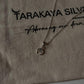 Sterling silver crescent moon necklace featuring labradorite stone