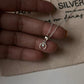 Sterling silver crescent moon necklace with labradorite gemstone  