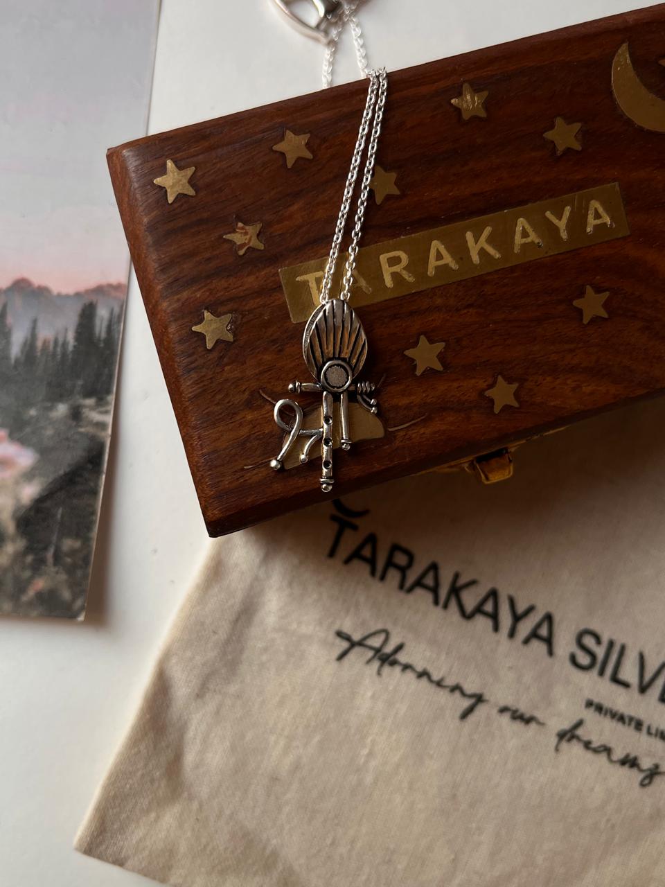 Shree symbol pendant in handcrafted 925 silver