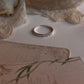 Slim white topaz stacking ring in 925 silver  