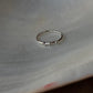White topaz rope band ring in 925 sterling silver  