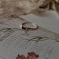 Garnet baguette cut solitaire 925 silver ring  