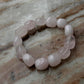 Genuine rose quartz tumble stone crystal bracelet