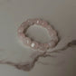 Handmade bracelet with natural rose quartz tumble crystals  