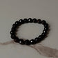 Natural garnet crystal bracelet with diamond cut beads