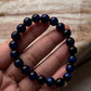Handcrafted Blue Tiger Eye crystal bracelet with 8mm beads