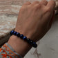8mm Blue Tiger Eye stone bracelet for grounding and clarity