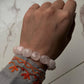 Tumbled rose quartz crystal bracelet for healing and love