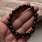 Garnet 8mm diamond cut natural crystal bracelet  