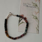 AA Multi Tourmaline 5MM Natural Crystal 925 Sterling Silver Bracelet