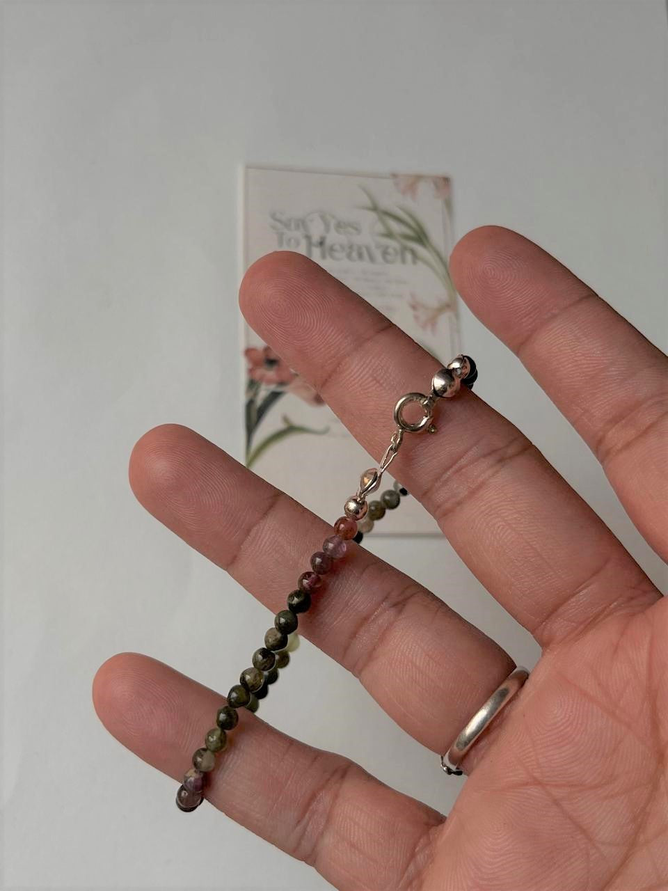 Multi Tourmaline Plain Round 3MM Crystal Bracelet