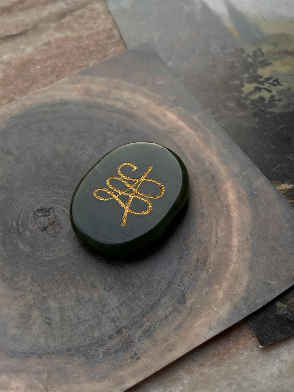 Natural AAA Green Jade Zibu Coin