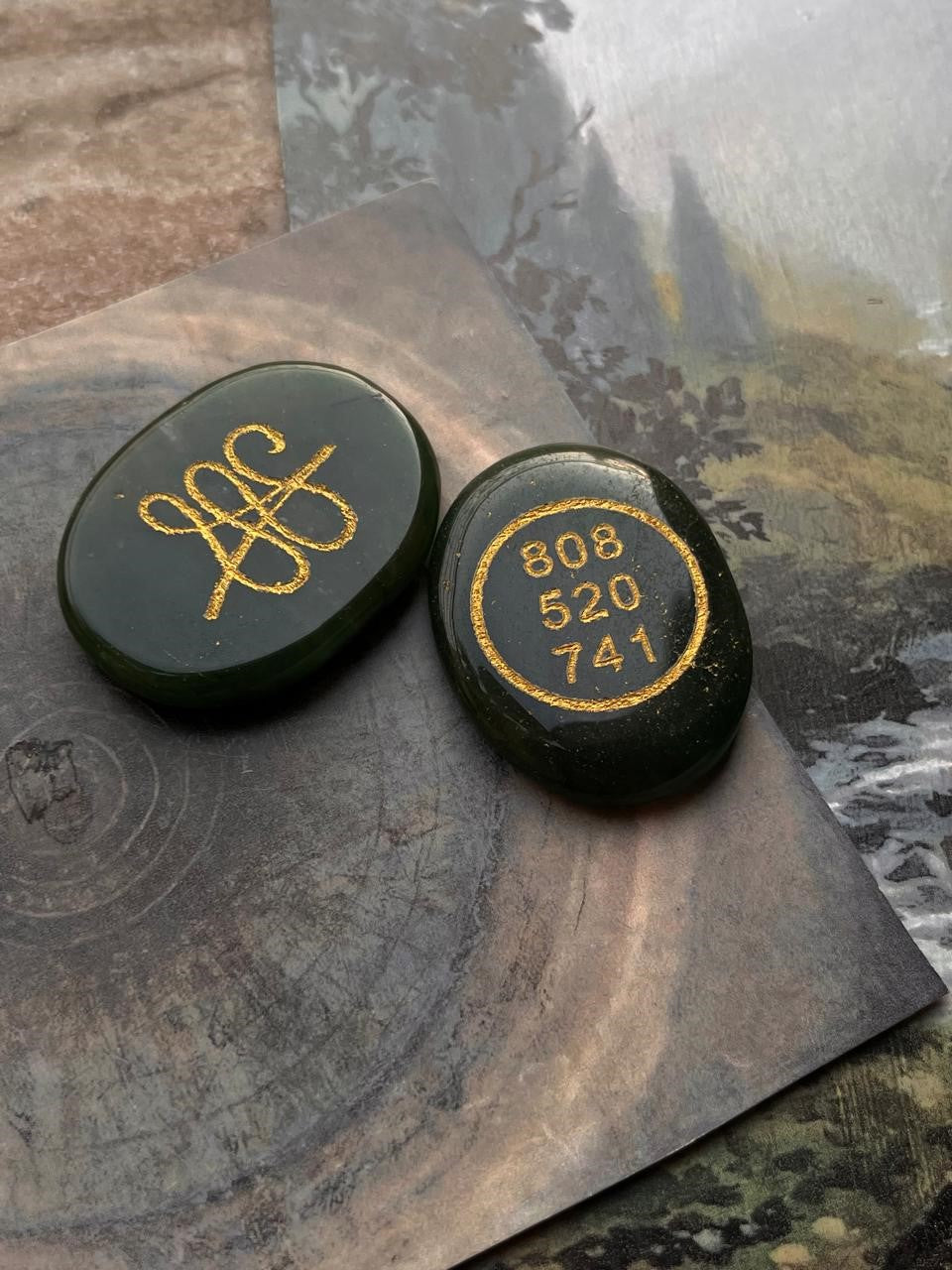 Natural AAA Green Jade Zibu Coin