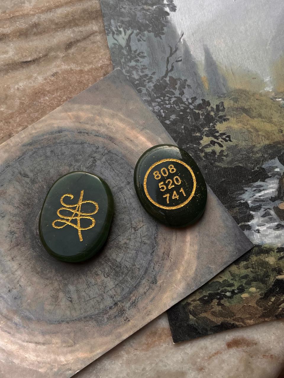 Natural AAA Green Jade Zibu Coin