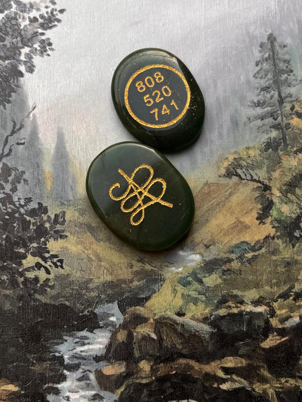 Natural AAA Green Jade Zibu Coin