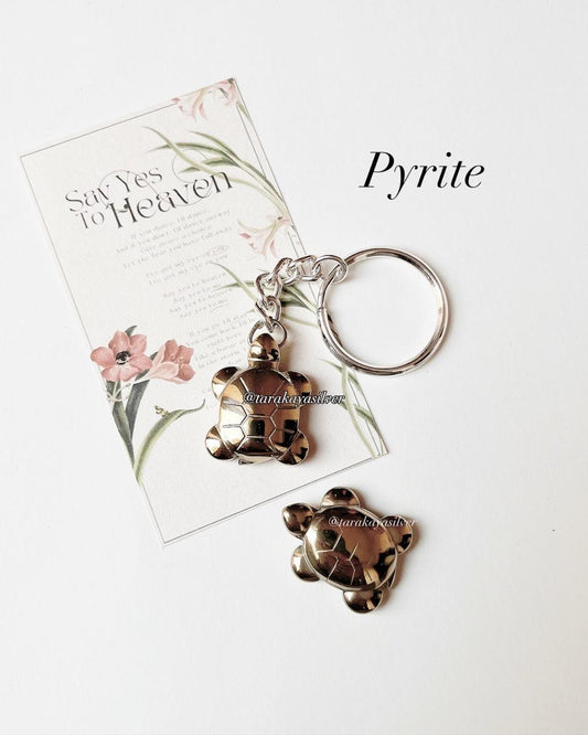 Pyrite For Abundance-Tortoise Key Ring