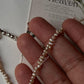 Basra pearl bracelet stack in sterling silver with cable dot pattern