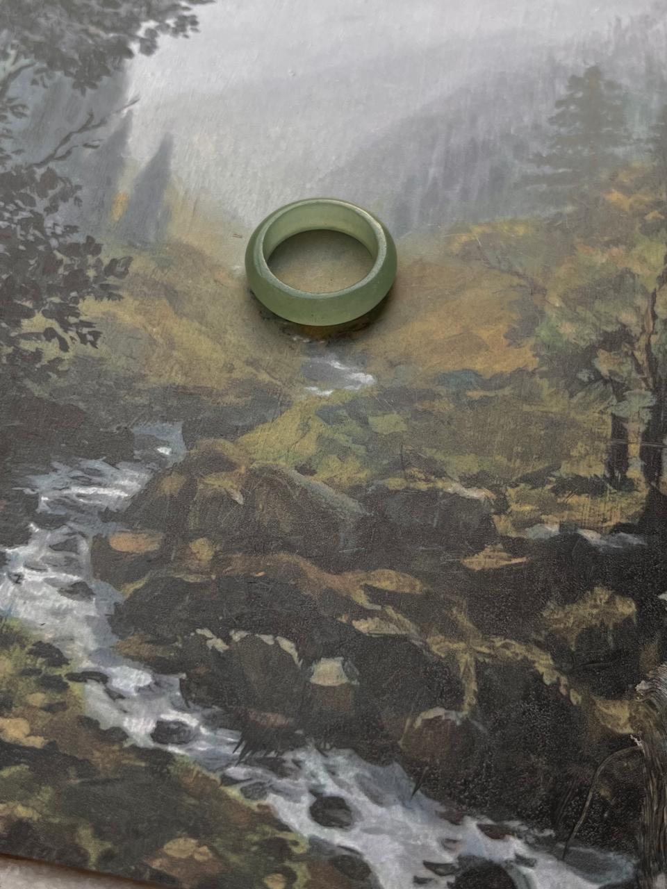 Green Aventurine Crystal Band Ring
