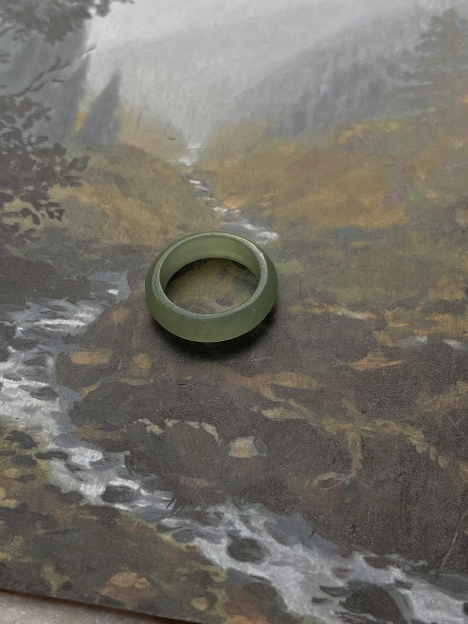 Green Aventurine Crystal Band Ring