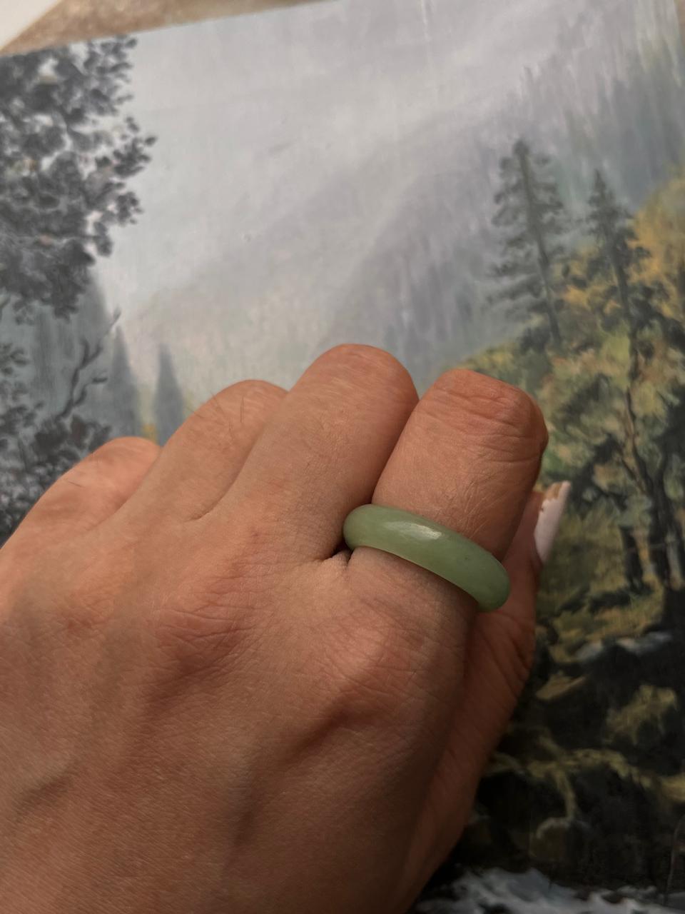 Green Aventurine Crystal Band Ring