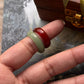 Boho green aventurine and carnelian crystal stacking band set