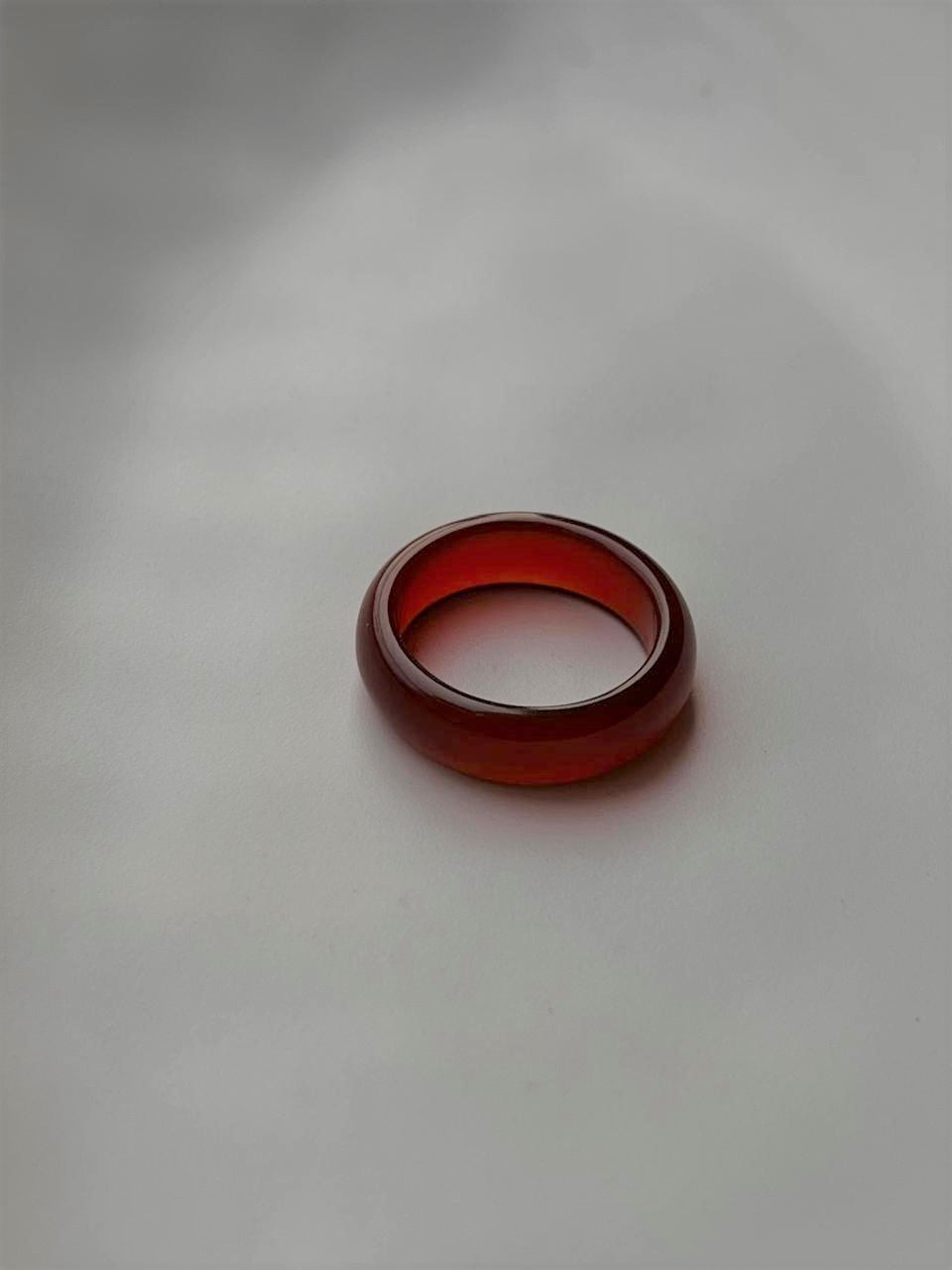 Carnelian Crystal Band Ring