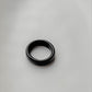 Black Agate Crystal Band Ring
