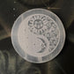 Selenite Charging Plate - Yin Yang- Moon Sun & Stars