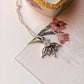 Moonstone Half Lotus 925 Sterling Silver Necklace