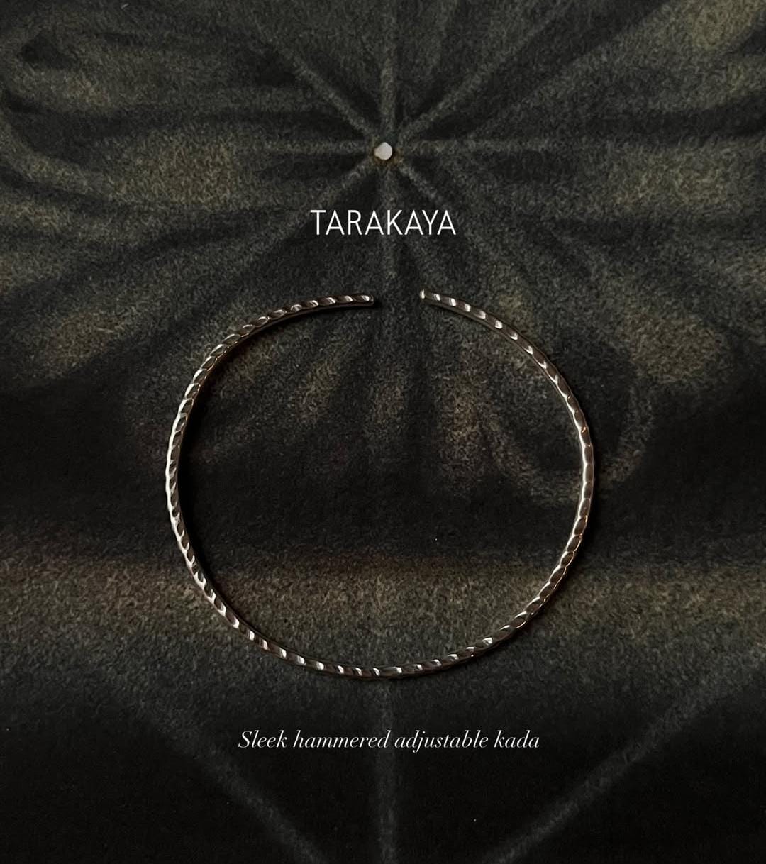 Hammered Adjustable Stackable 925 Sterling Silver Kada