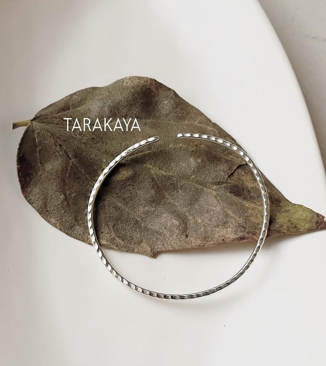 Hammered Adjustable Stackable 925 Sterling Silver Kada