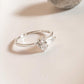 Moonstone Three Stone 925 Sterling Silver Ring