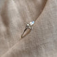 Moonstone Three Stone 925 Sterling Silver Ring
