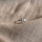 Moonstone Three Stone 925 Sterling Silver Ring