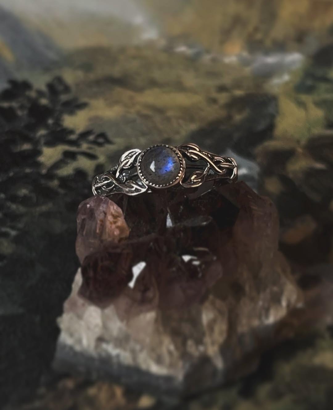 Labradorite Forest Enchantments 925 Sterling Silver Ring