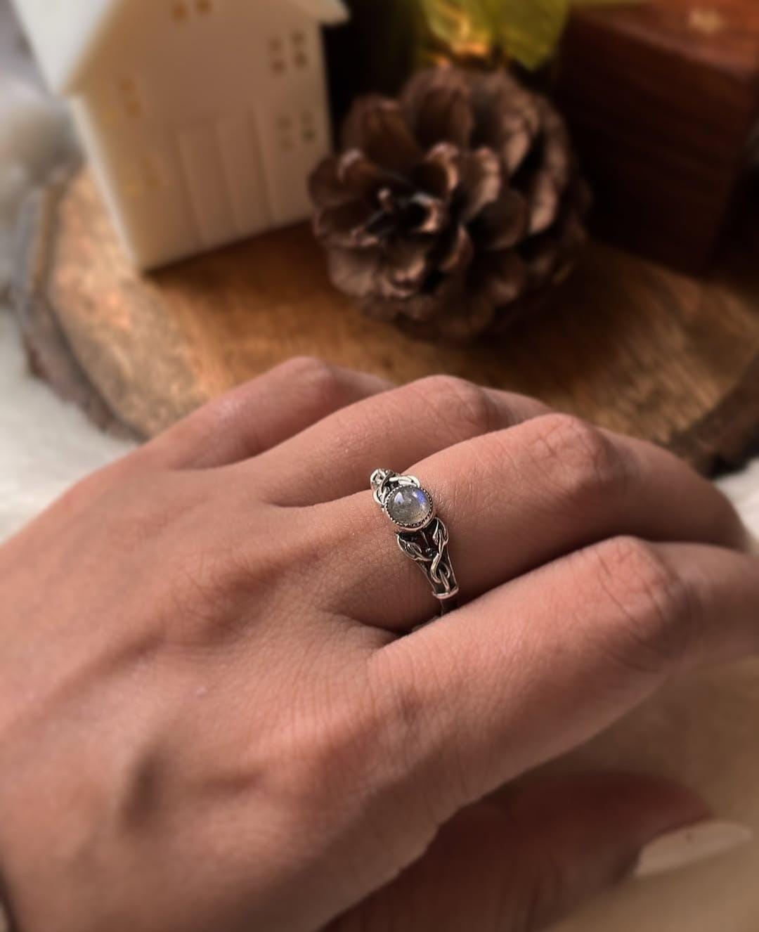 Labradorite Forest Enchantments 925 Sterling Silver Ring
