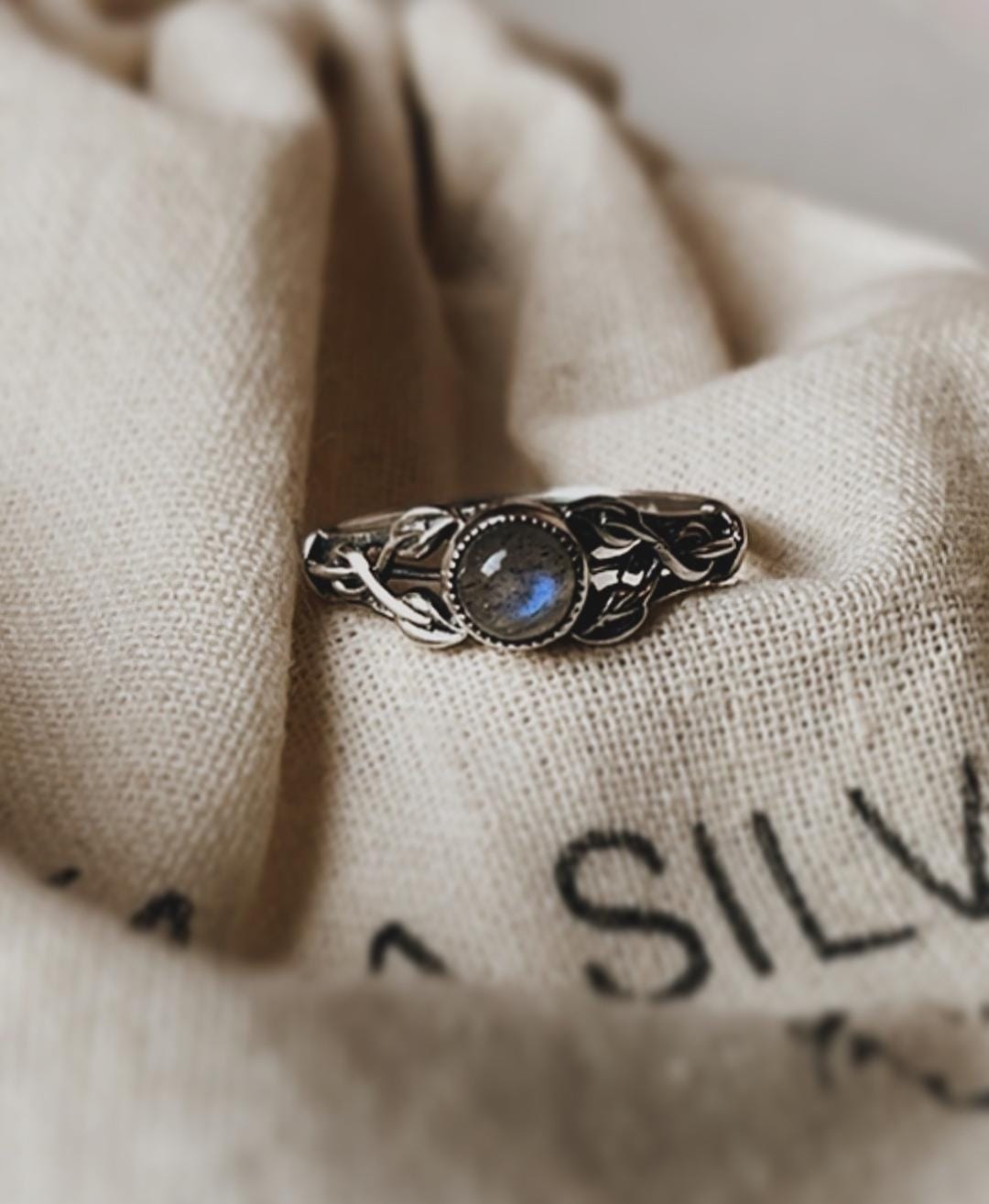 Labradorite Forest Enchantments 925 Sterling Silver Ring