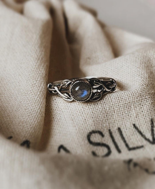 Labradorite Forest Enchantments 925 Sterling Silver Ring