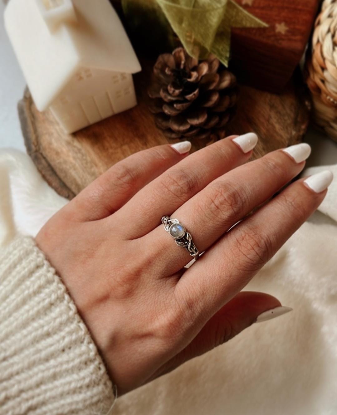 Labradorite Forest Enchantments 925 Sterling Silver Ring