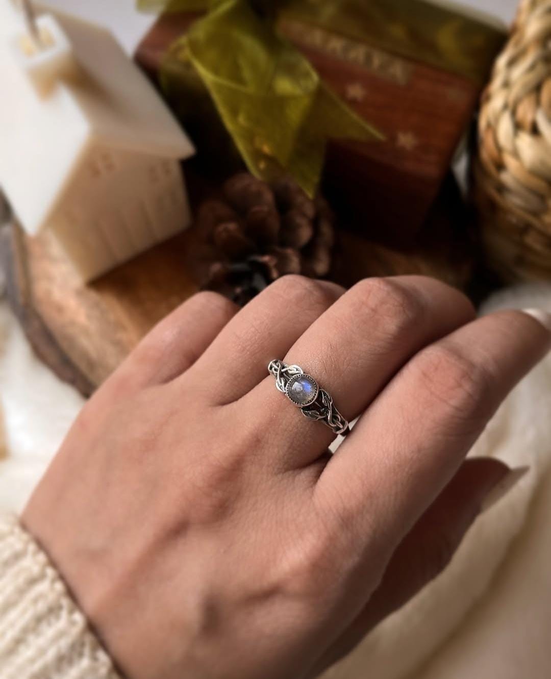 Labradorite Forest Enchantments 925 Sterling Silver Ring