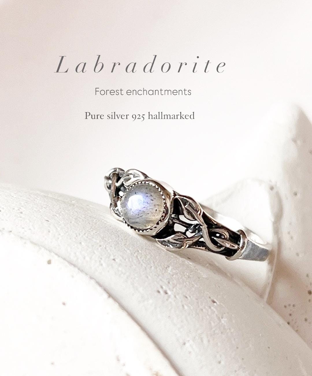 Labradorite Forest Enchantments 925 Sterling Silver Ring