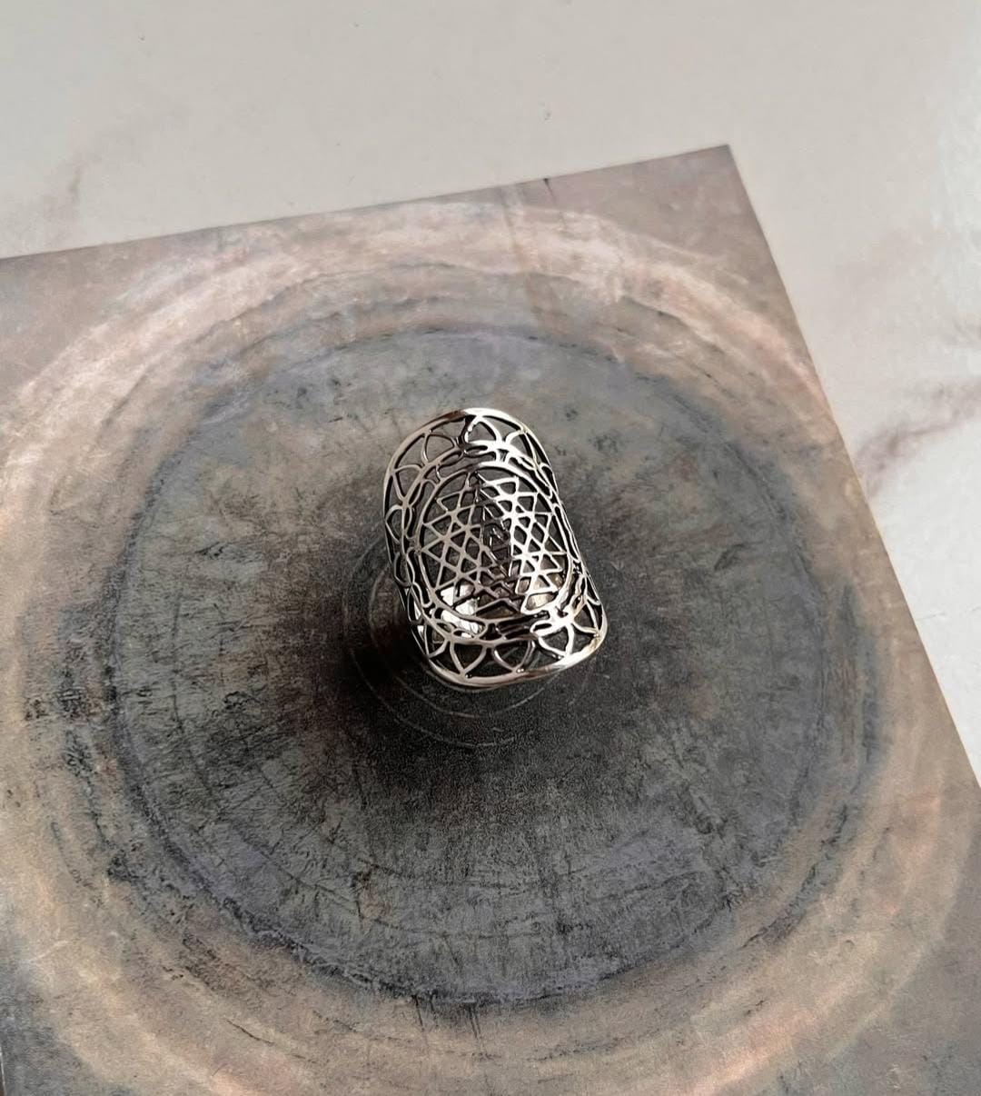 Shree Yantra 925 Sterling Silver Ring